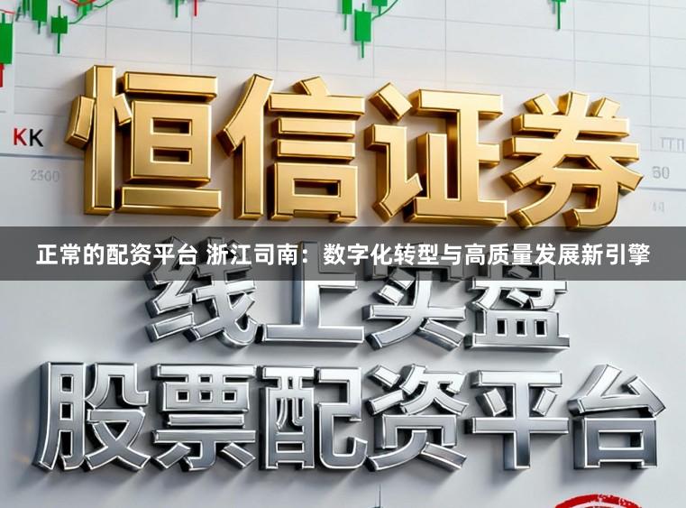 正常的配资平台 浙江司南：数字化转型与高质量发展新引擎