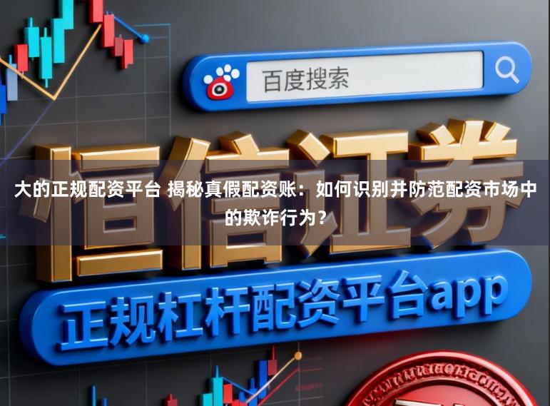 大的正规配资平台 揭秘真假配资账：如何识别并防范配资市场中的欺诈行为？